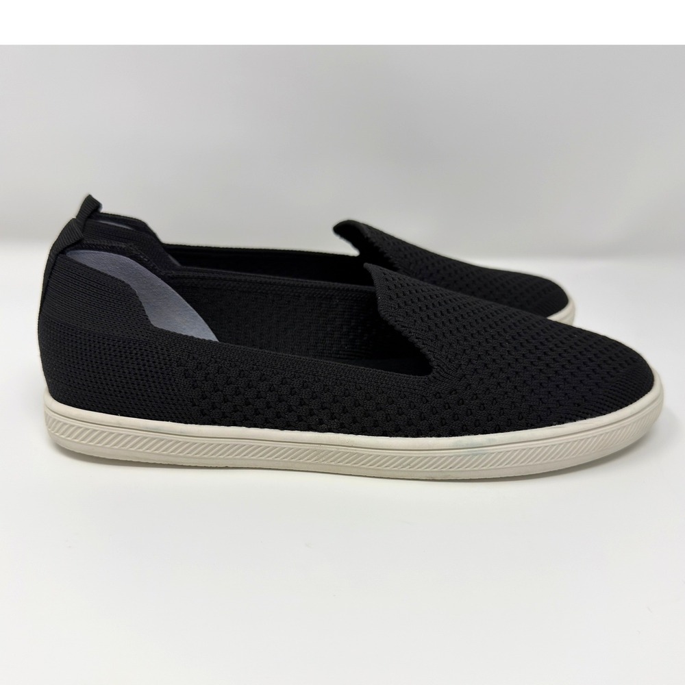 Vince Camuto Cabreli Black Knit Slip On Sneakers Womens 6M Washable Shoes - Picture 2 of 8